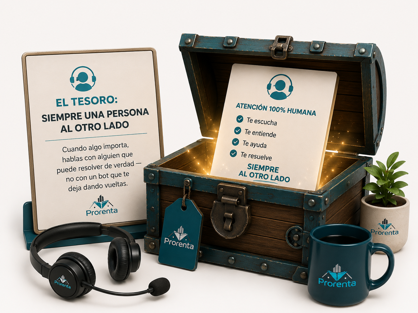 El tesoro: siempre una persona al otro lado — Atención 100% humana de Prorenta