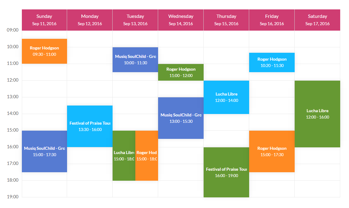 Tiva Timetable